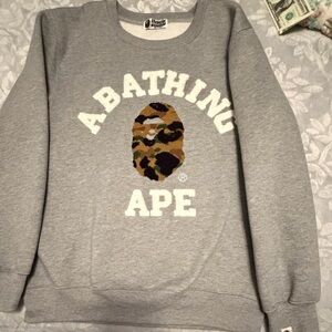 A Bathing Ape Gray Sweater